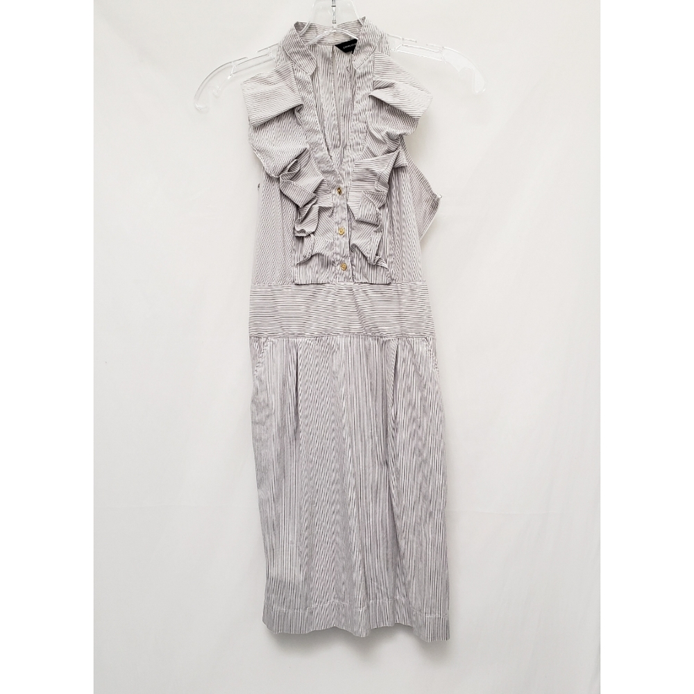 Express Pin-Striped Halter Dress